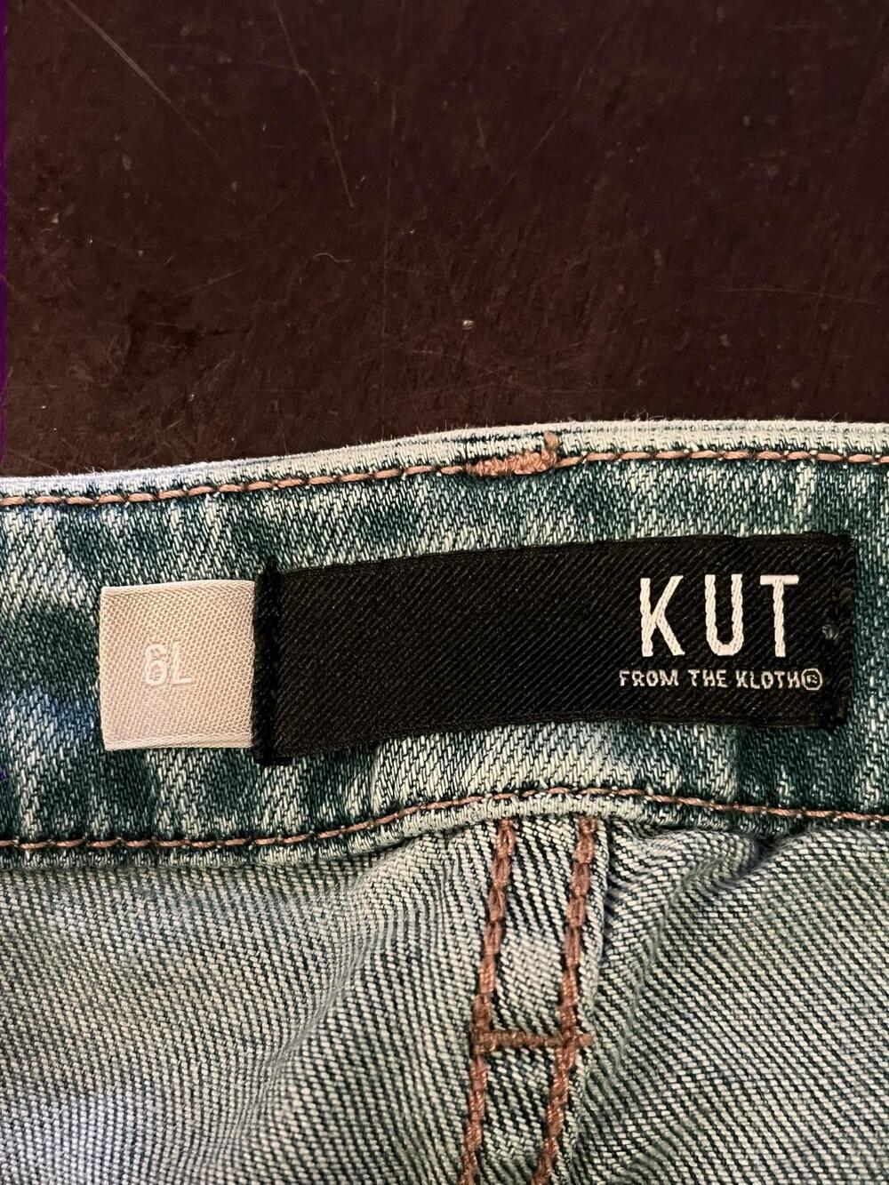 KUT From The Kloth Meg High Rise Wide Leg Jeans Womens 6L Medium Wash Blue Denim - Picture 7 of 9